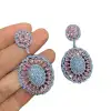 Fashionable, light luxury, grand and dynamic, micro-set light luxury temperament, niche micro-set design sense, waterdrop zircon exquisite earrings Application Scenario